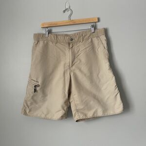 Patagonia Tan Khaki Performance Shorts Hiking Walking Athletic Men's Size Large